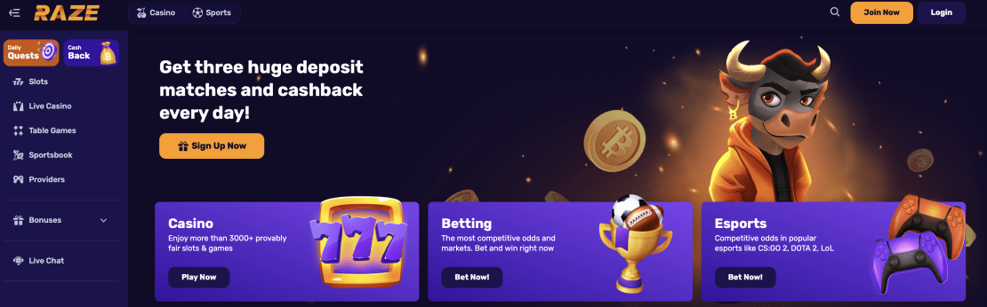 raze casino with crypto